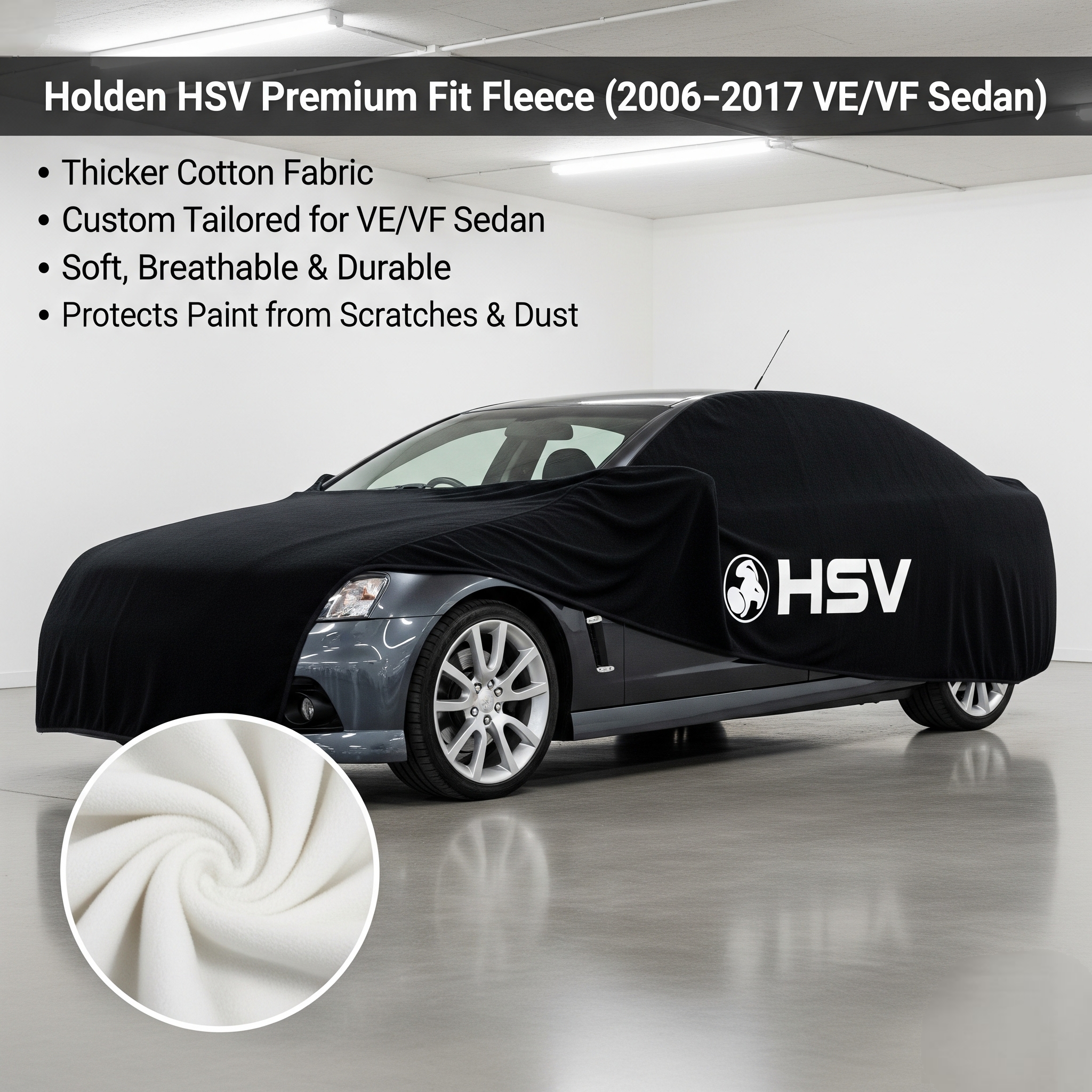 Holden HSV Premium Fit Indoor Fleece (2006–2017 VE/VF Sedan) - Thicker Cotton Fabric