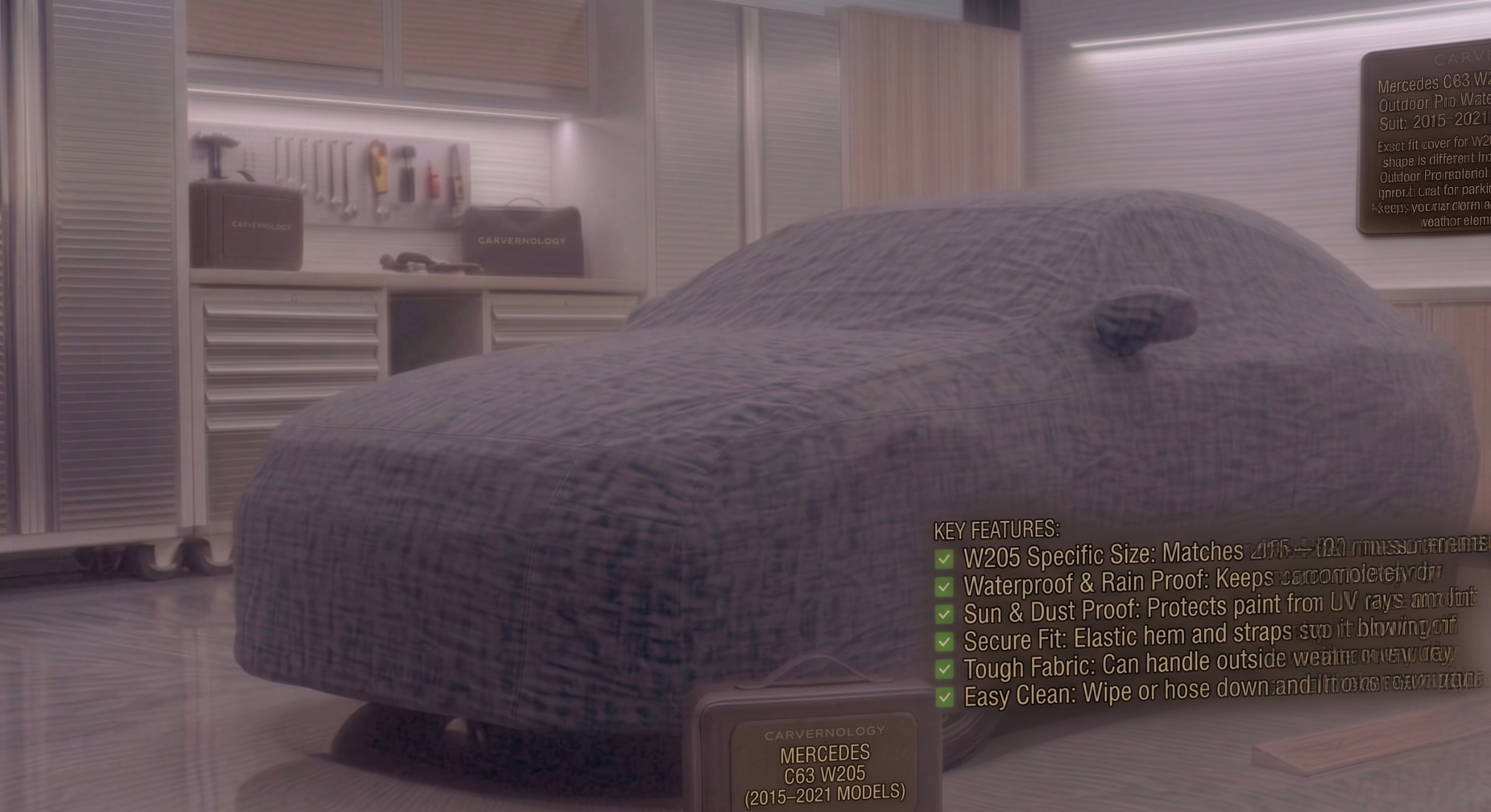 Mercedes C63 W205 – Slim Fit Indoor Fleece Cover