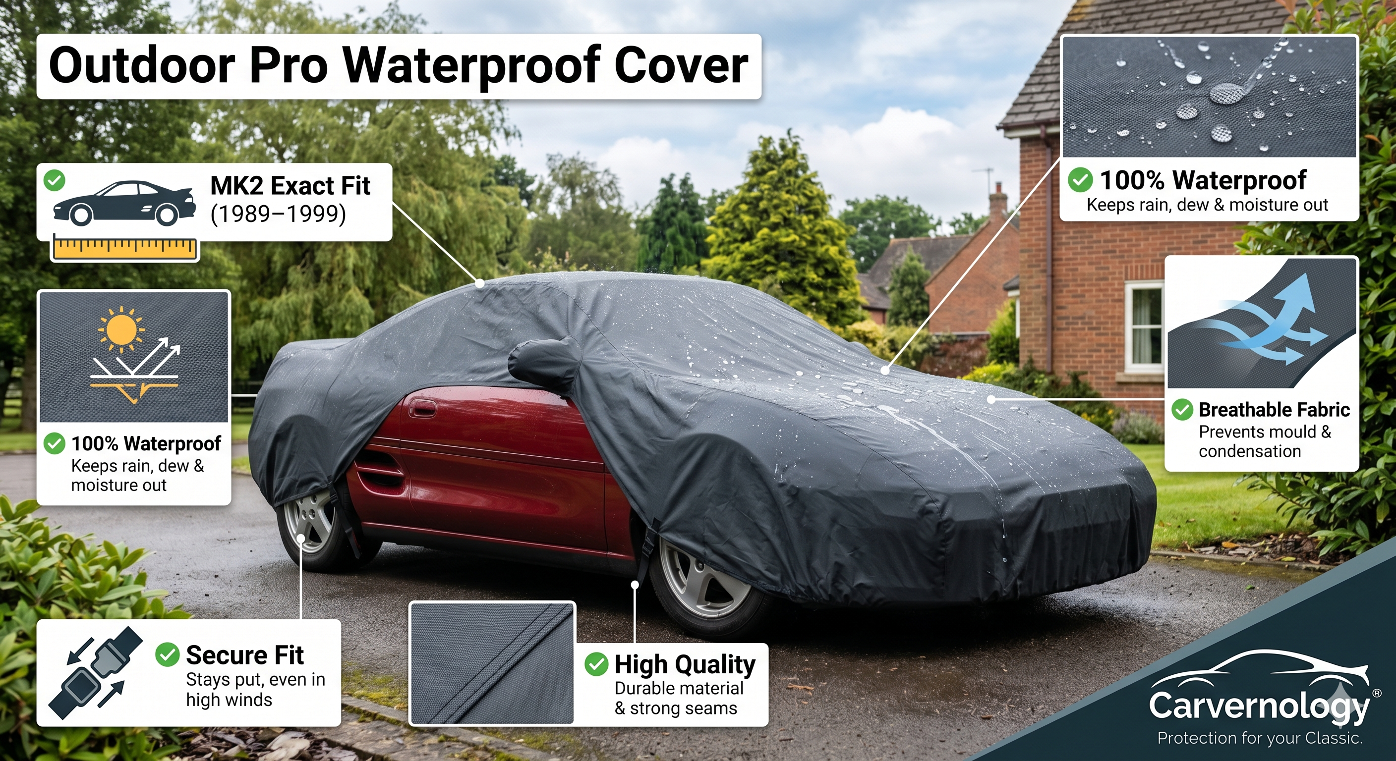 Toyota MR2 MK2 (W20) – Outdoor Pro Waterproof Cover