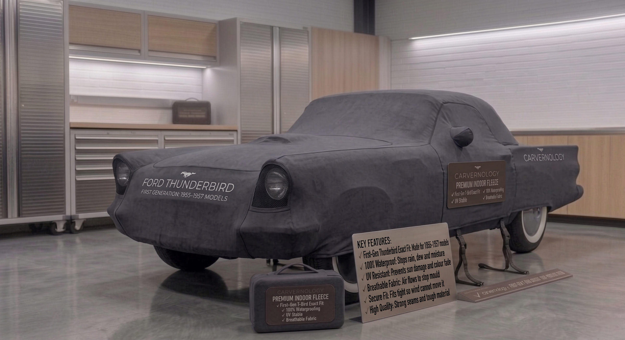 Ford Thunderbird First Generation – Slim Fit Indoor Fleece Cover