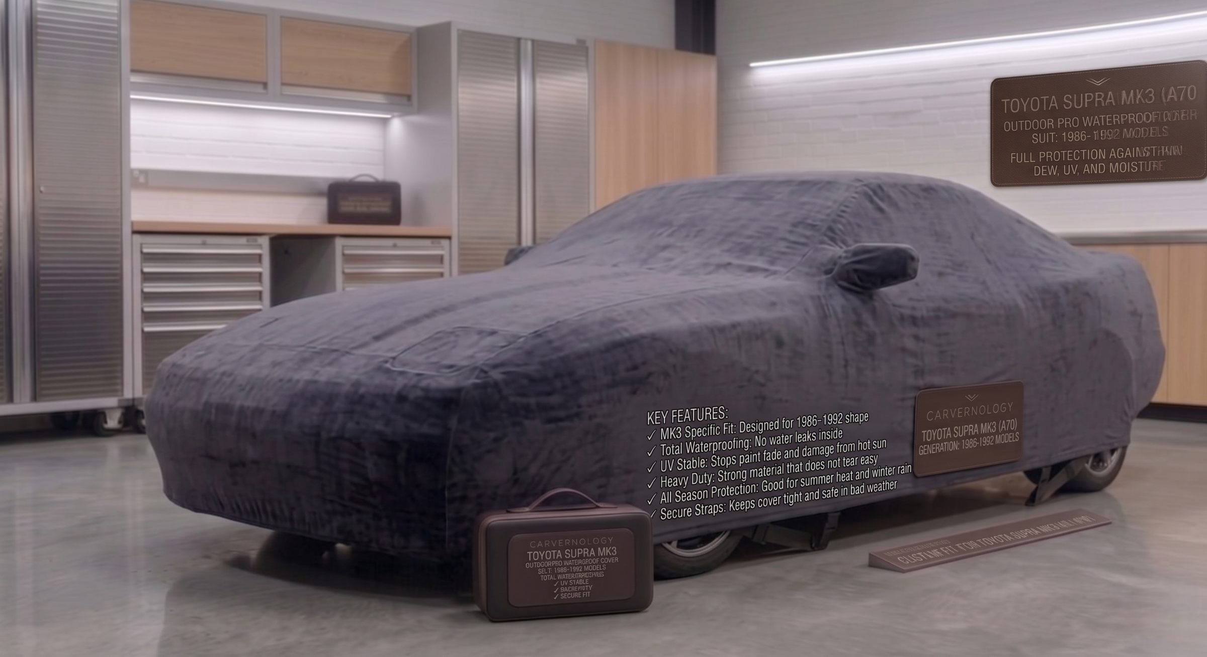Toyota Supra MK3 (A70) – Slim Fit Indoor Fleece Cover