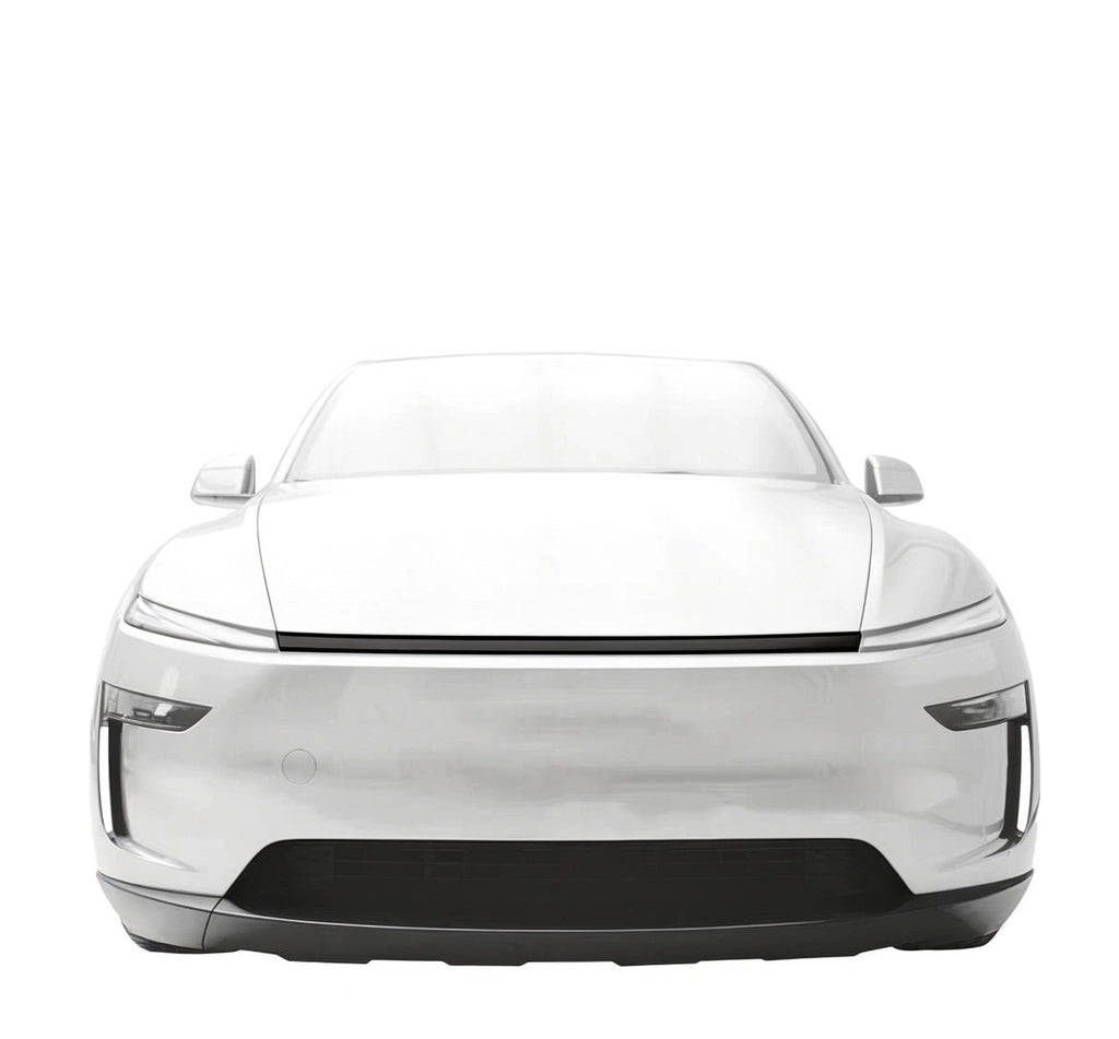 Tesla Model Y Jupiter Front Light Bar Delete Trim Pearl White